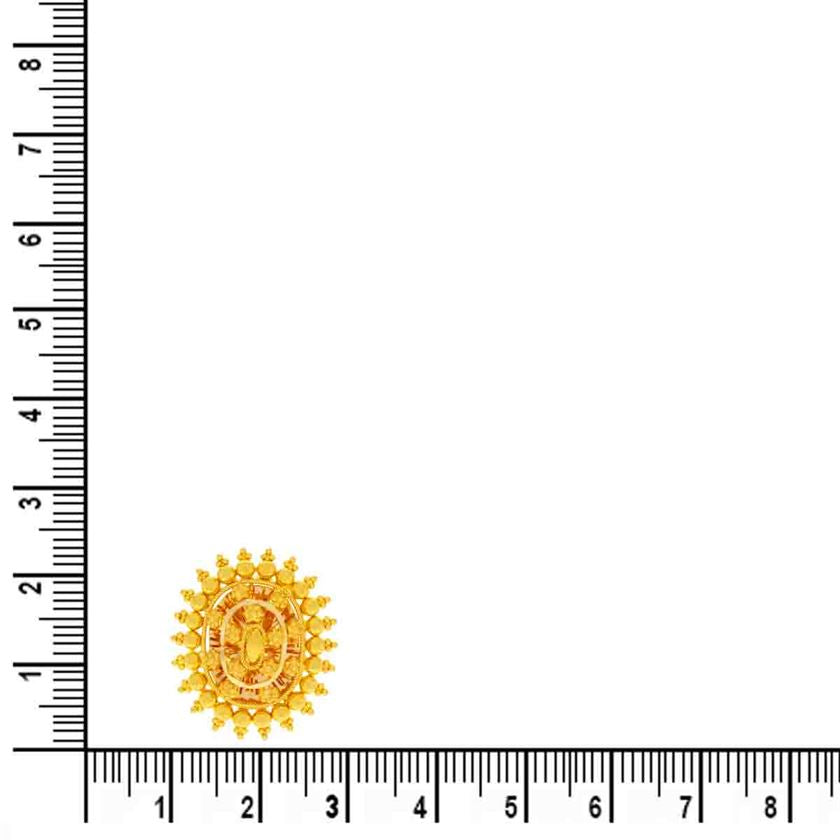 Gleaming Sunburst Gold Studs 22K