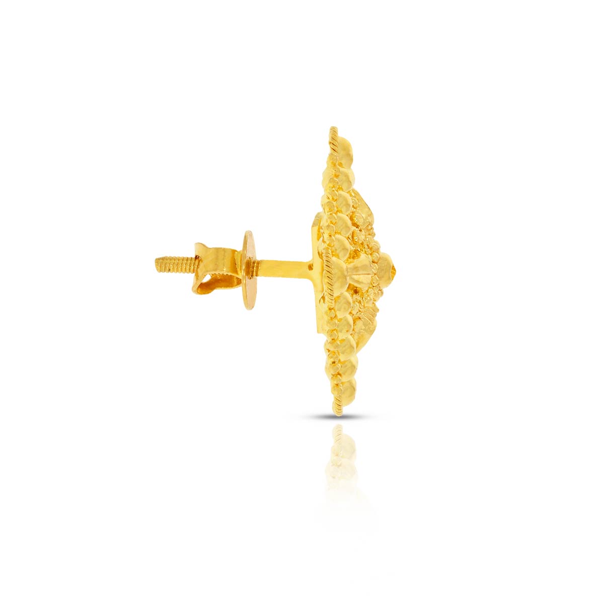 Classic Elegance Paisley Motif 22K Gold Stud Earrings