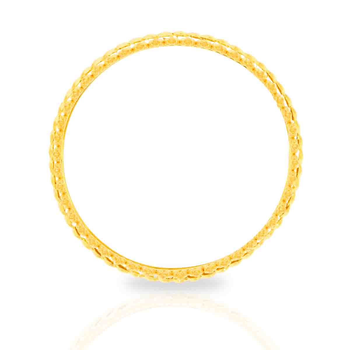 Crown Elegance Gold Bangle