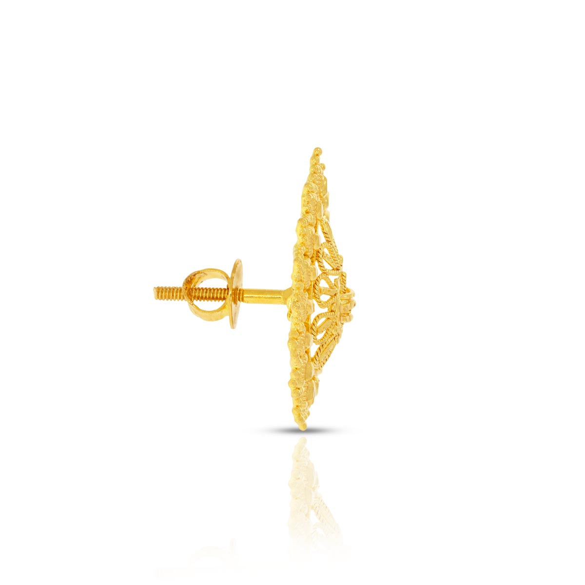 Radiant Sun Charm 22K Gold Studs