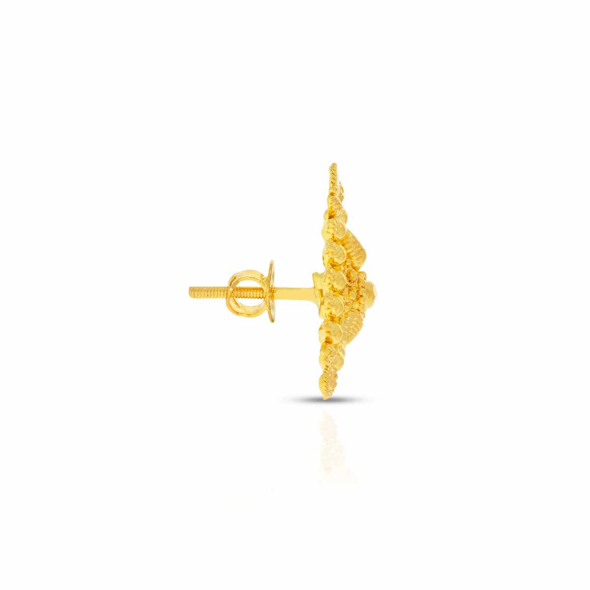 22K Golden Elegance Box Studs with Fine Artistry