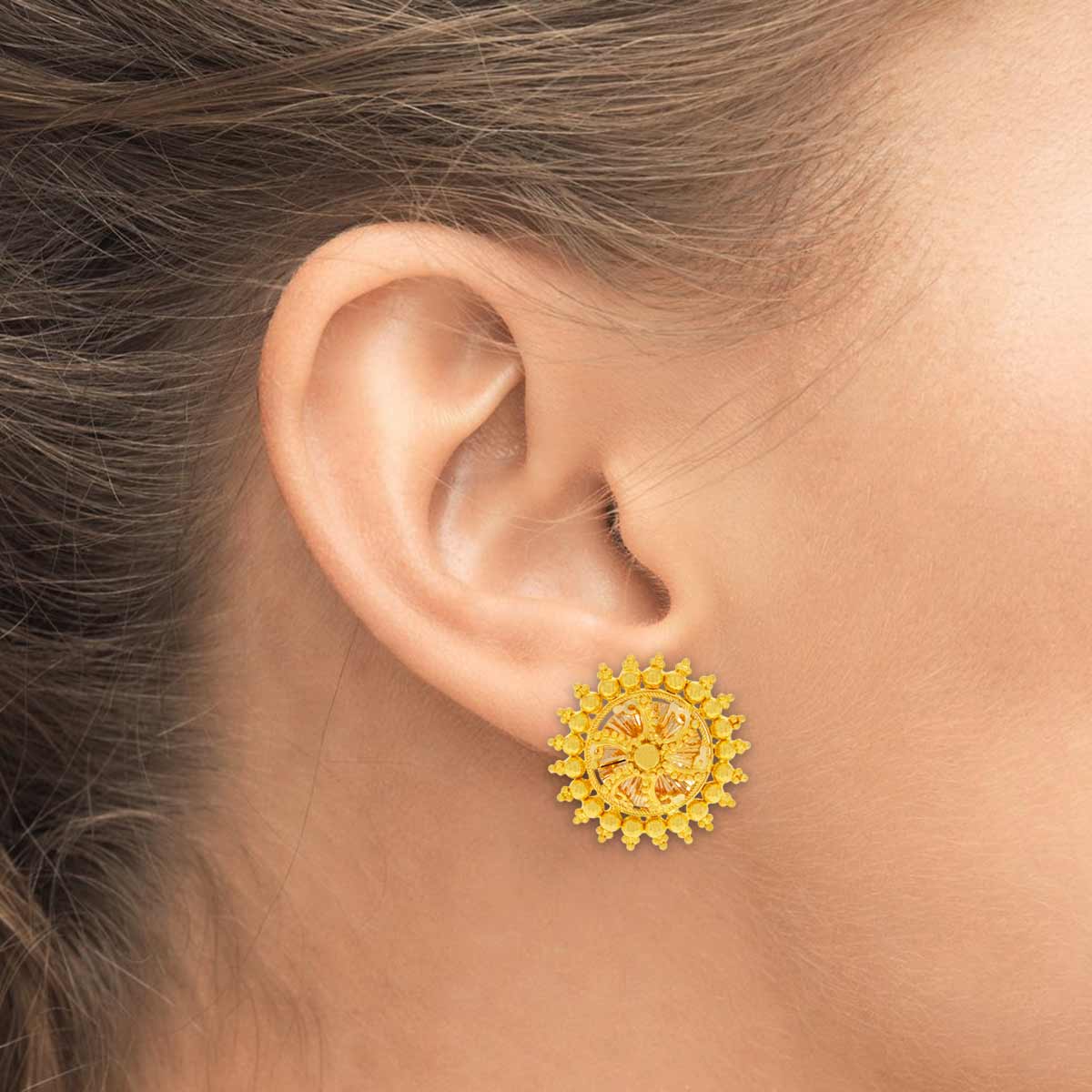 Glorious Classic 22K Gold Studs