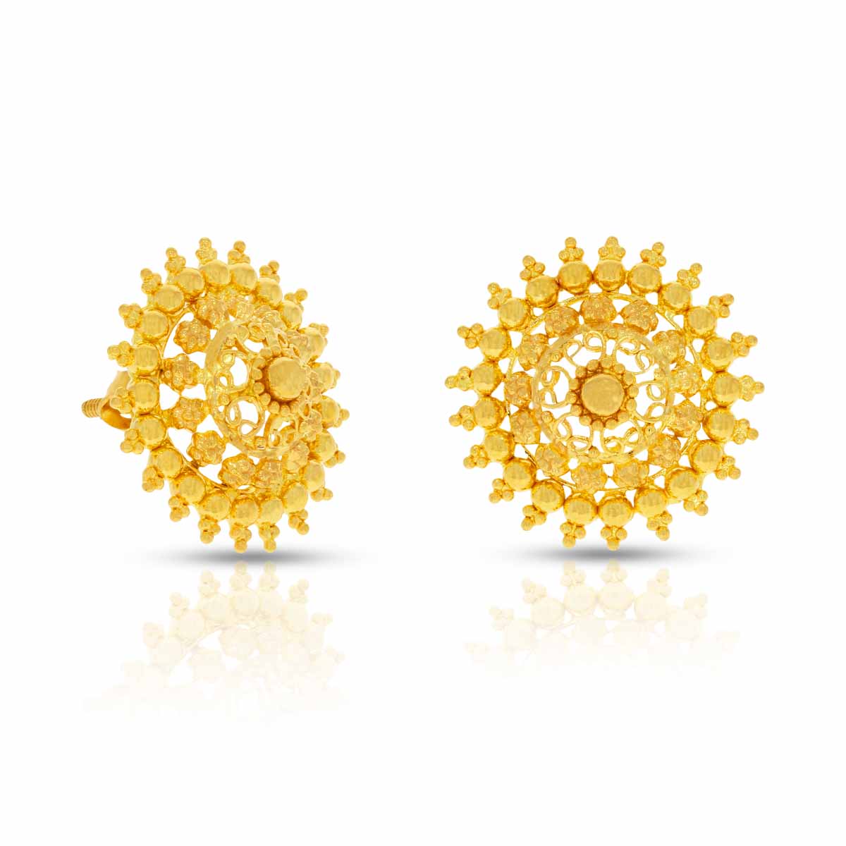 Vintage Elegance 22K Gold Studs