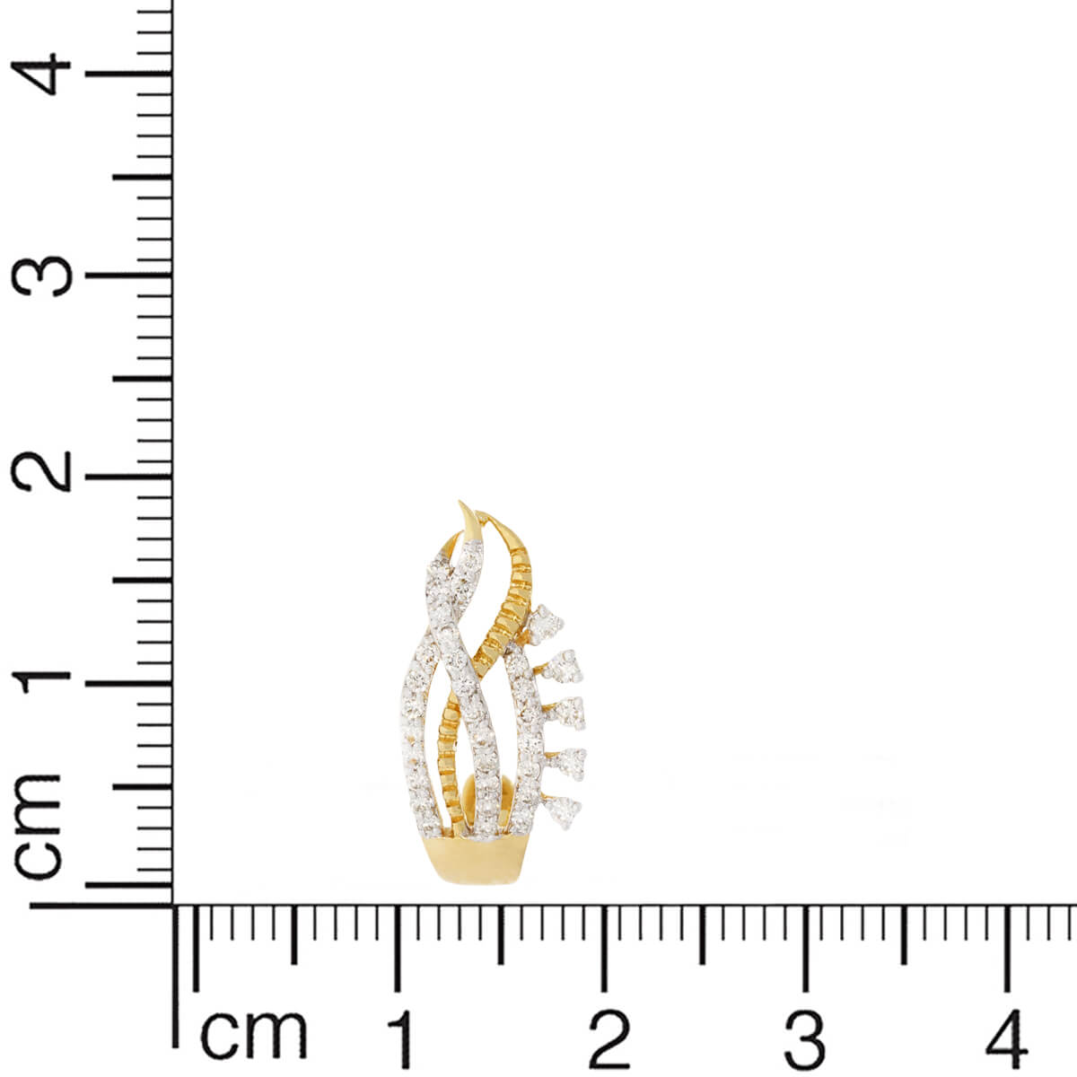 Swirling Elegance Spiral Design 18K Diamond Hoops