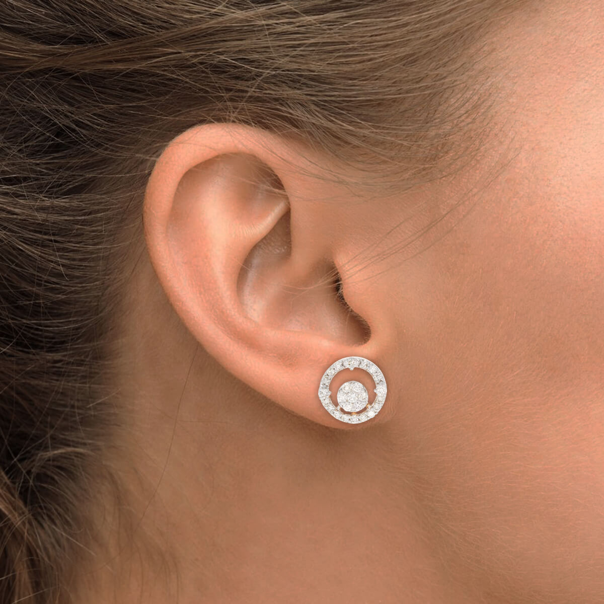 Rosy Dazzle Petite Oval Studs