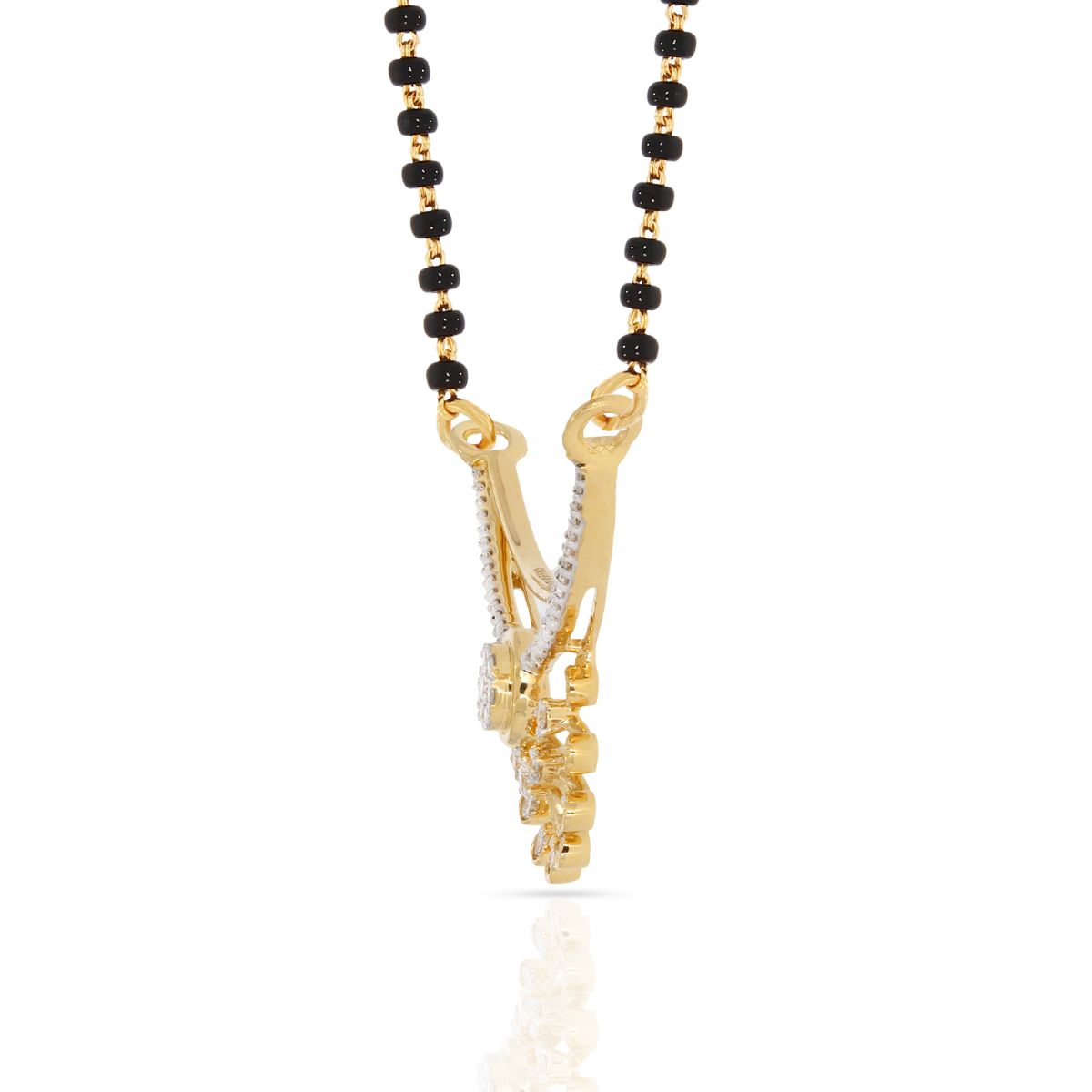 Blooming Flower Diamond Tanmaniya Pendant in Gold