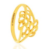 Riveting Gleam Gold Ring