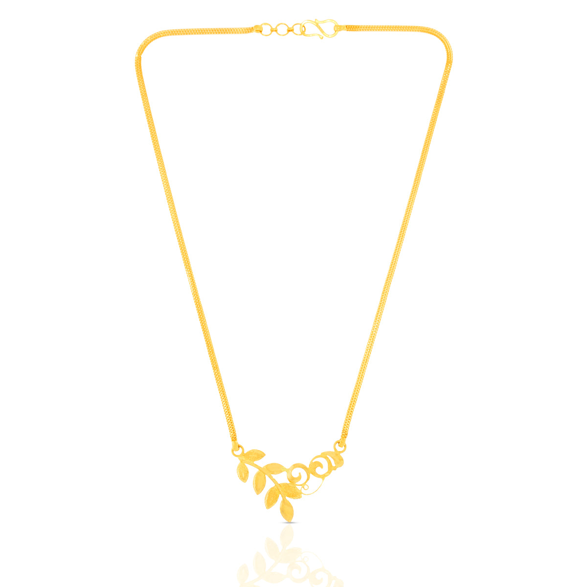 Radiant Foliate Grace Gold Short Necklace