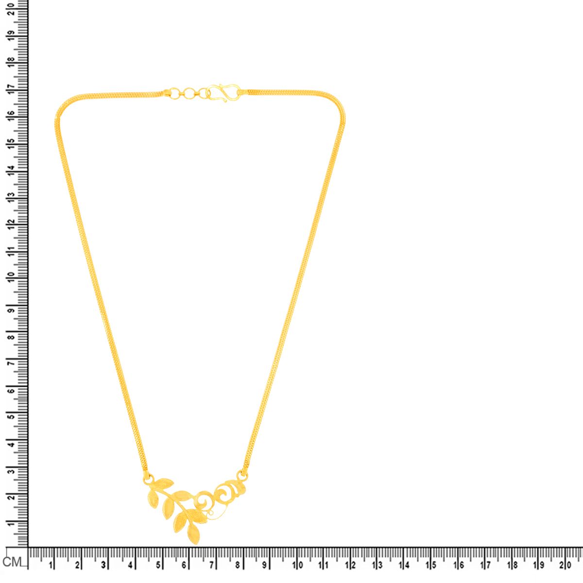Radiant Foliate Grace Gold Short Necklace