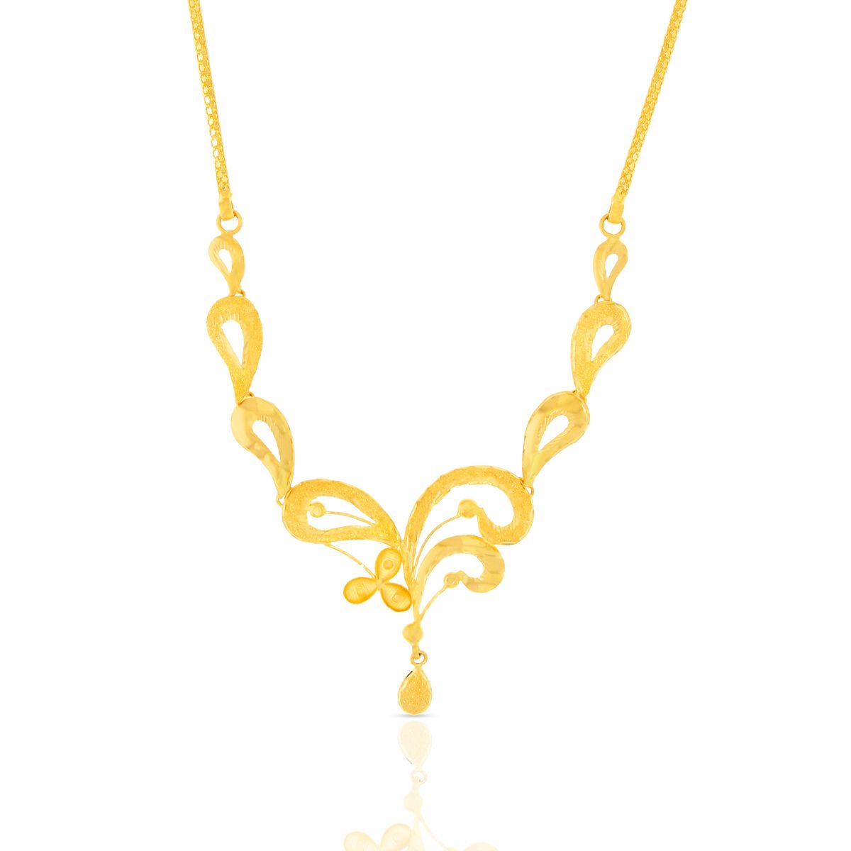 Majestic Paisley Gold Short Necklace