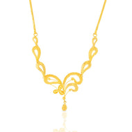 Majestic Paisley Gold Short Necklace