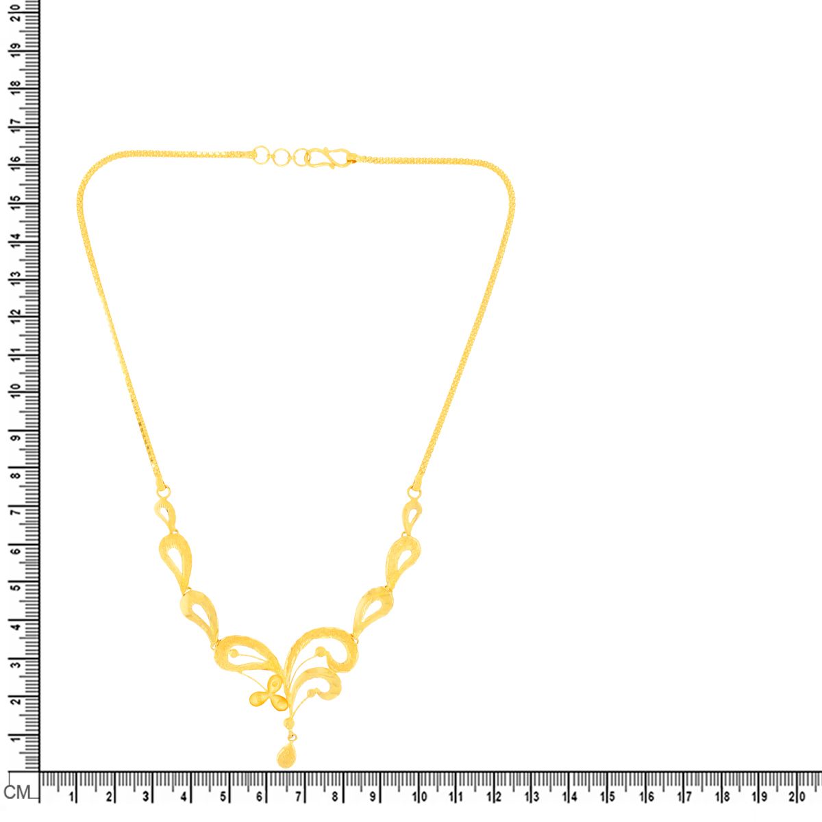 Majestic Paisley Gold Short Necklace