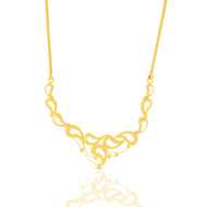 Paisley Charm Gold Short Necklace
