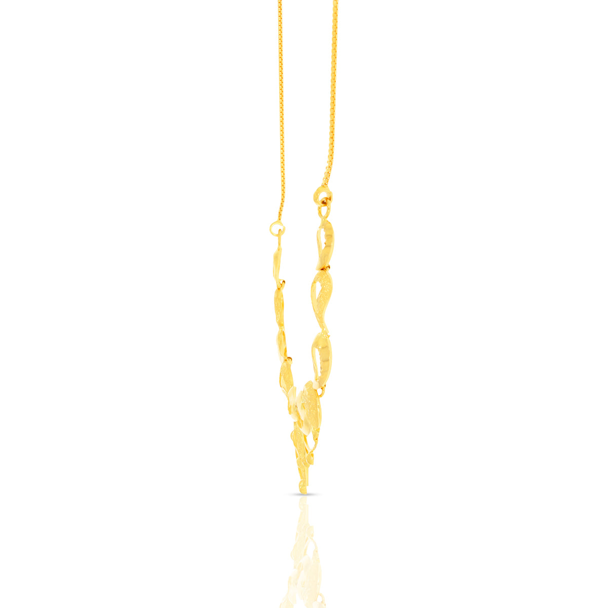 Paisley Charm Gold Short Necklace