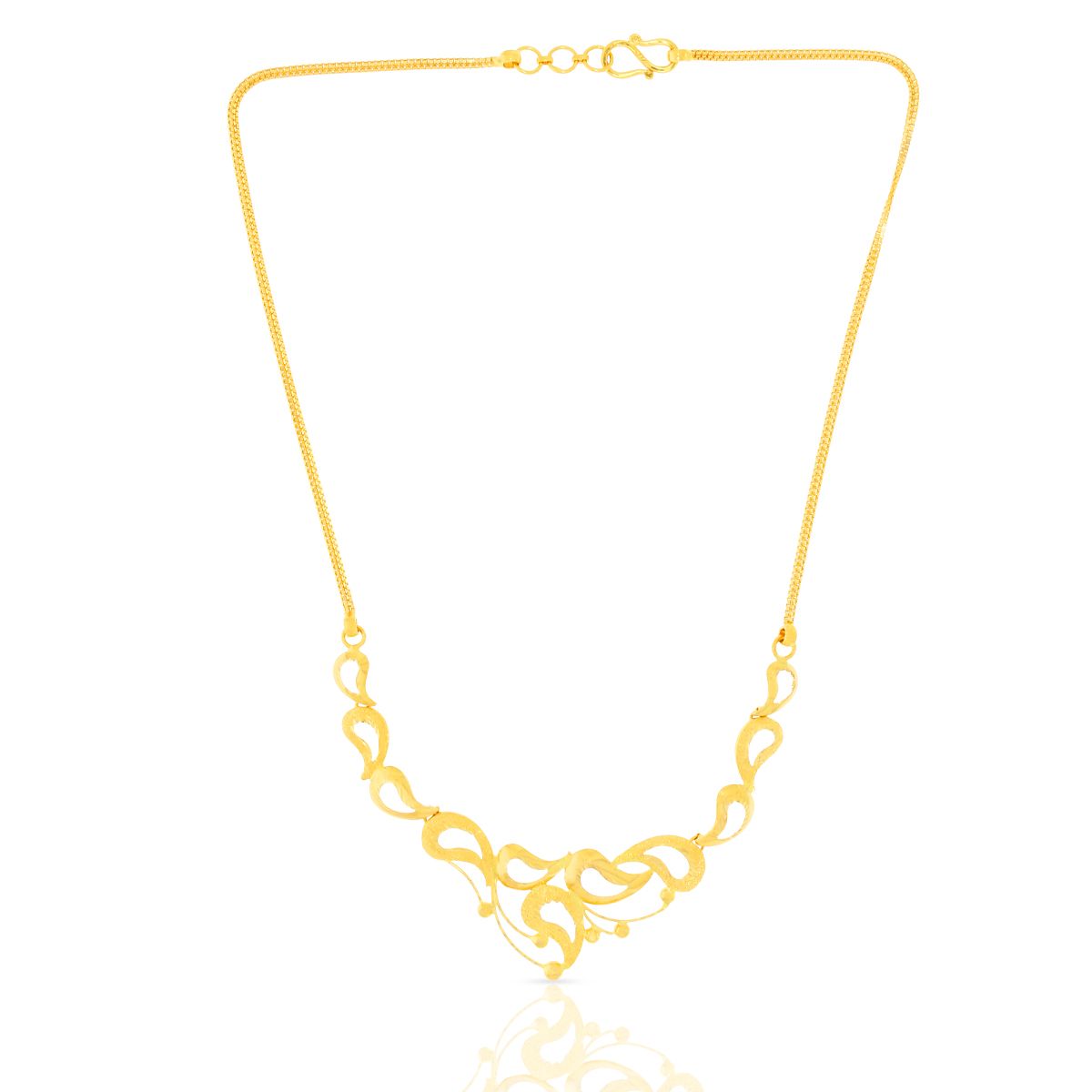 Paisley Charm Gold Short Necklace