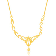 Golden Paisley Charm Short Necklace