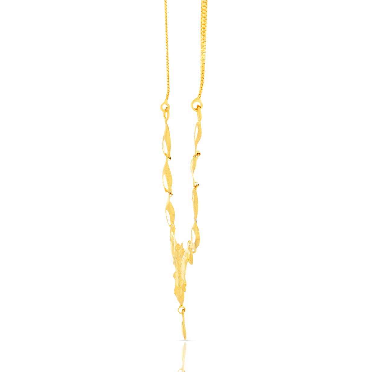 Golden Paisley Charm Short Necklace