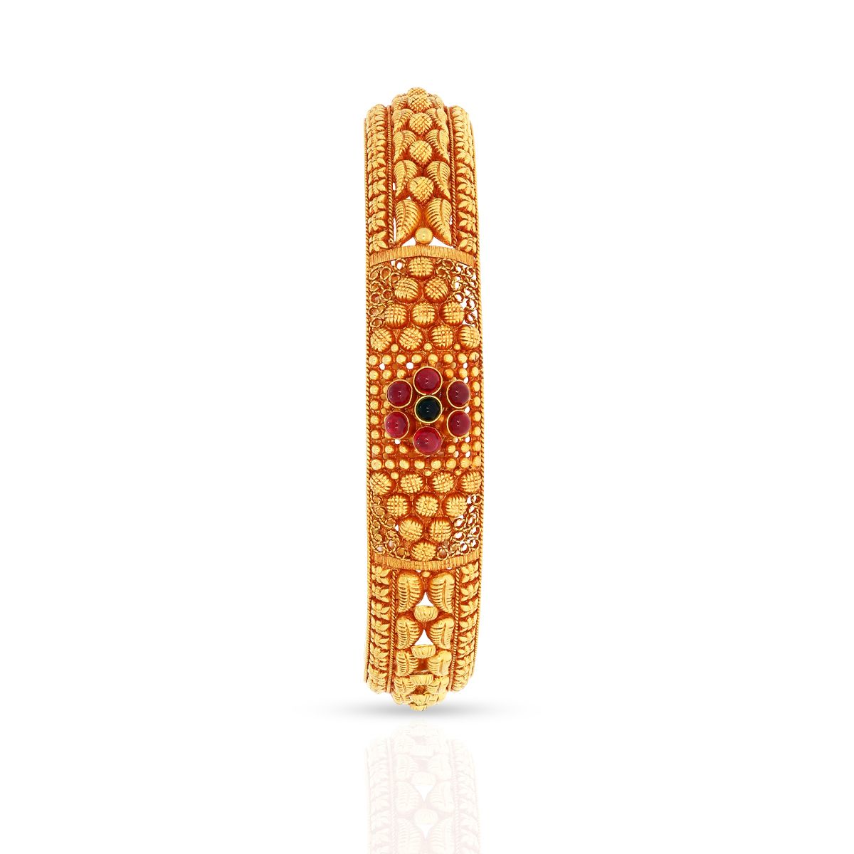 Vintage Floral Grace Gold Bangle