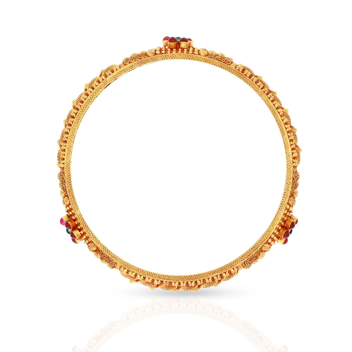 Vintage Floral Grace Gold Bangle