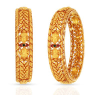 Vibrant Vintage Crafting Gold Bangle