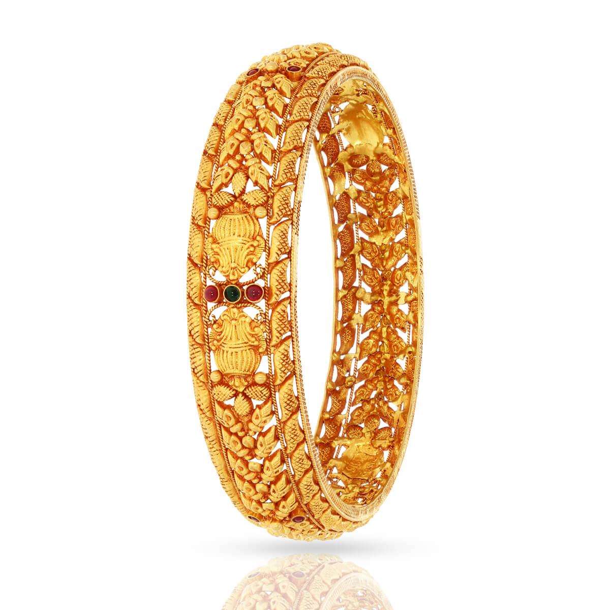 Vibrant Vintage Crafting Gold Bangle