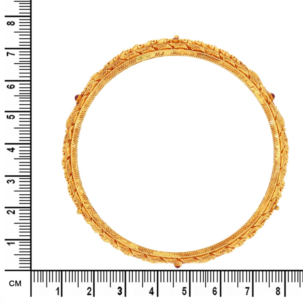 Vibrant Vintage Crafting Gold Bangle