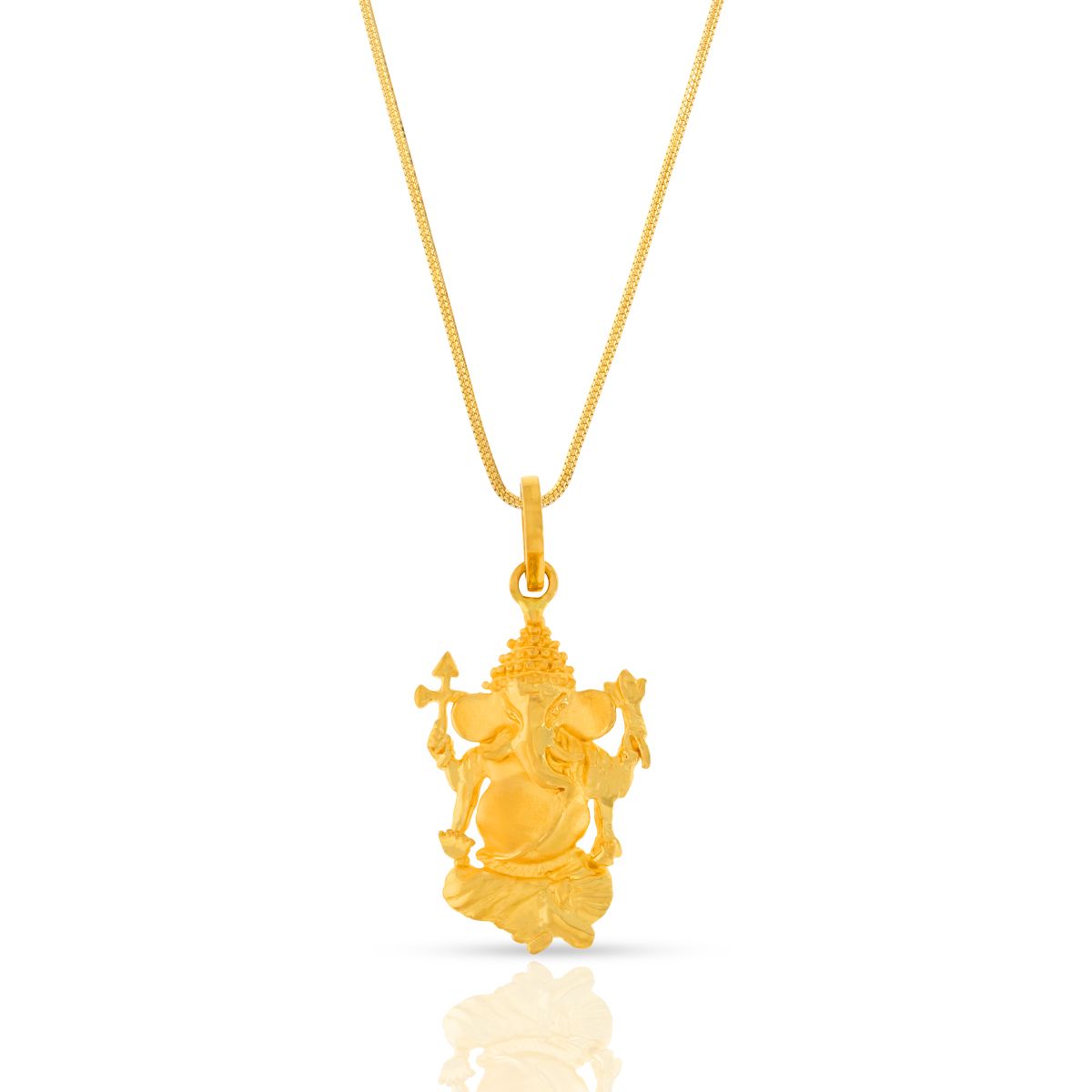 Ethereal Lord Ganesha Gold Pendant 22K