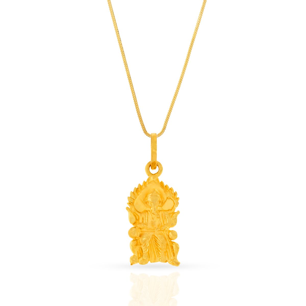 Sacred Lalbaug Raja Ganesha 22K Gold Pendant