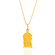 Sacred Lalbaug Raja Ganesha 22K Gold Pendant