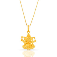 Jai Ganesha Gold Locket for Men