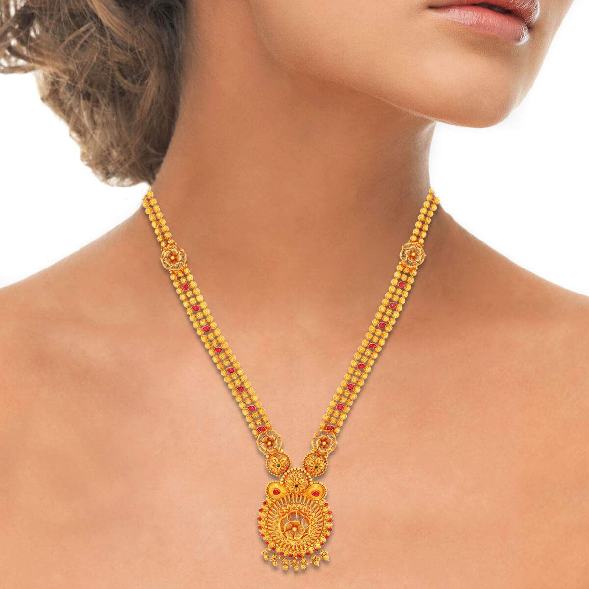 Vintage Luminous Wedding Gold Necklace