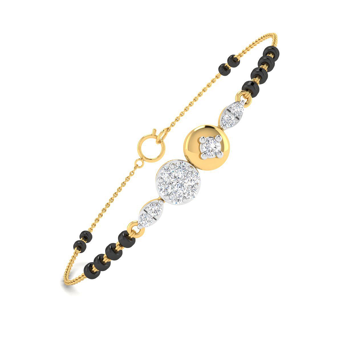 Soft Elegance 18K Diamond Mangalsutra Bracelet