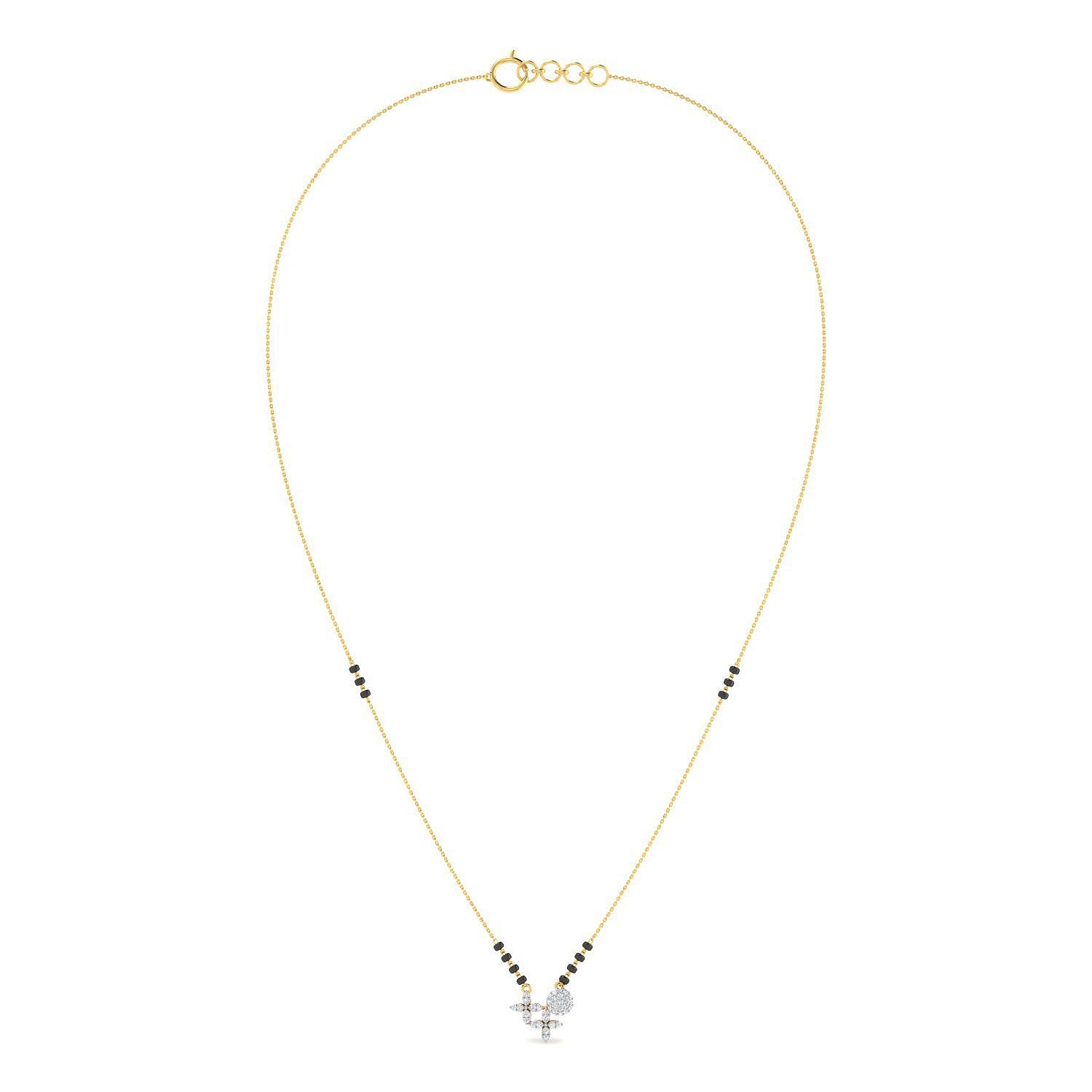 Sparkling Glow Diamond Short Mangalsutra 18K