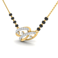 Mesmerizing Swirl Diamond Short Mangalsutra 18K