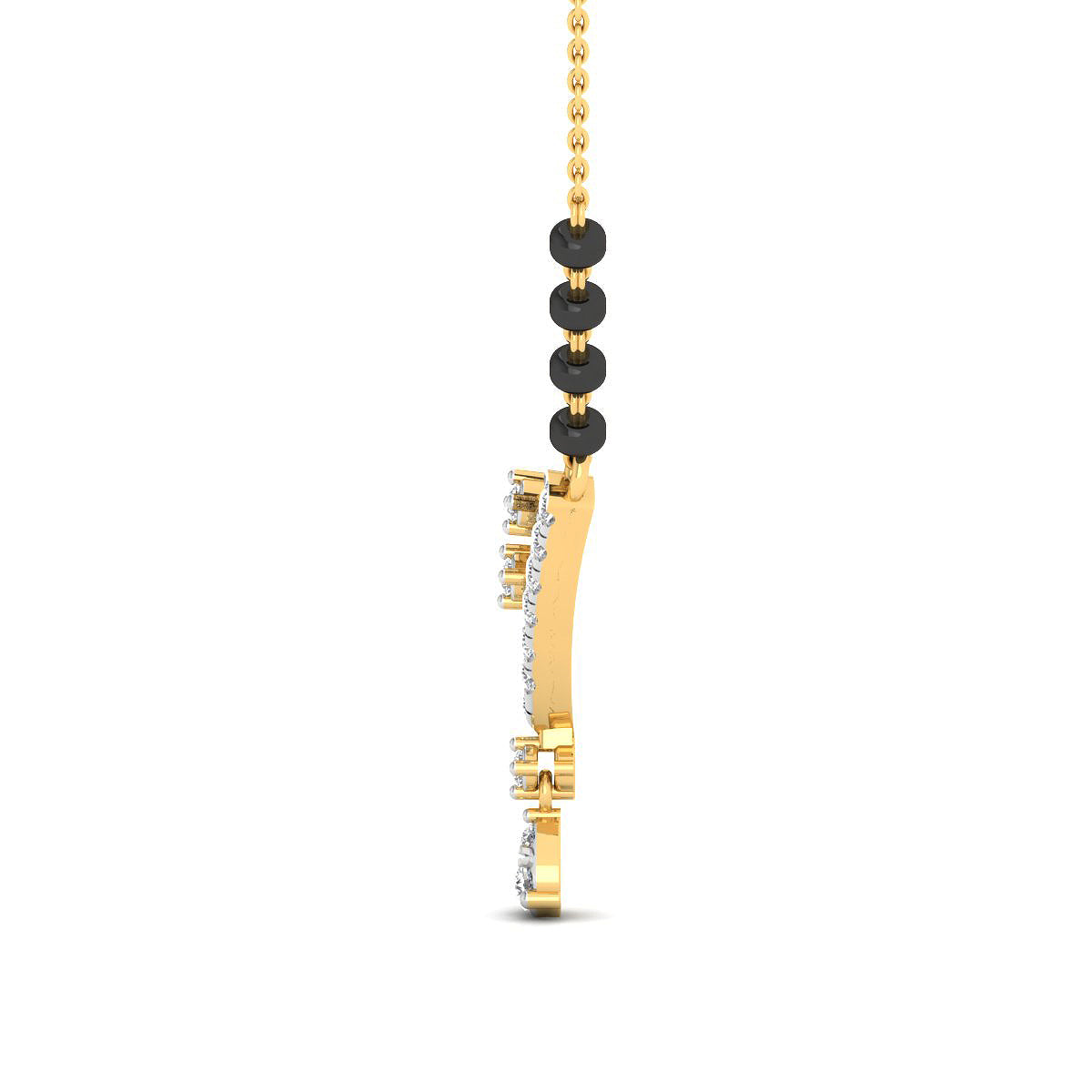 Stunning Dazzle Diamond Short Mangalsutra 18K