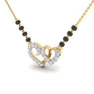 Dazzling Hearts Diamond Short Mangalsutra 18K
