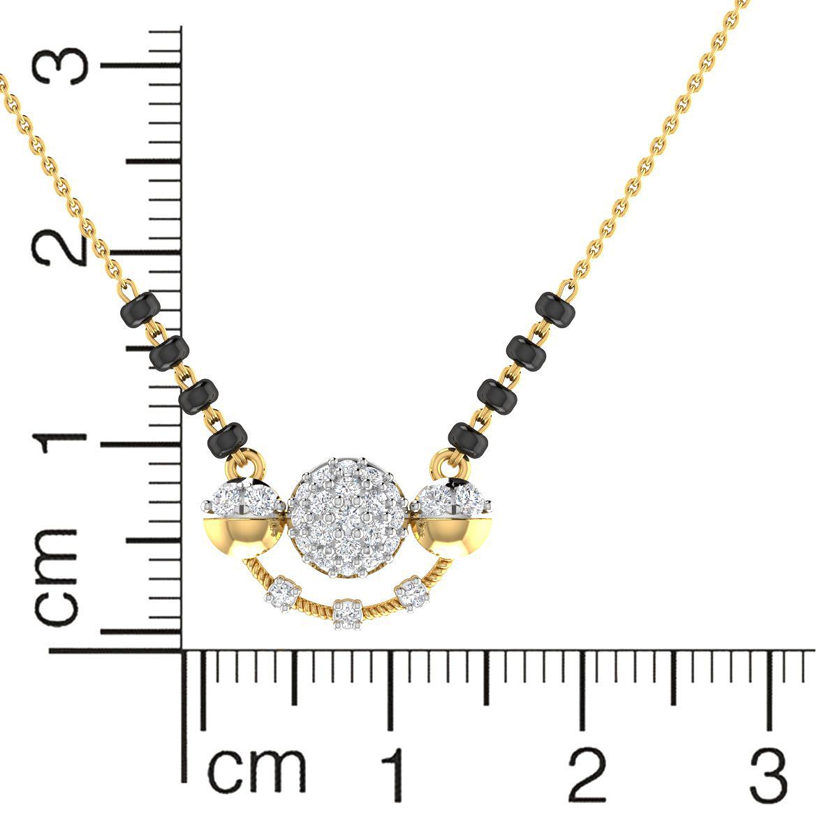 Sparkling Orb 18K Diamond Short Mangalsutra
