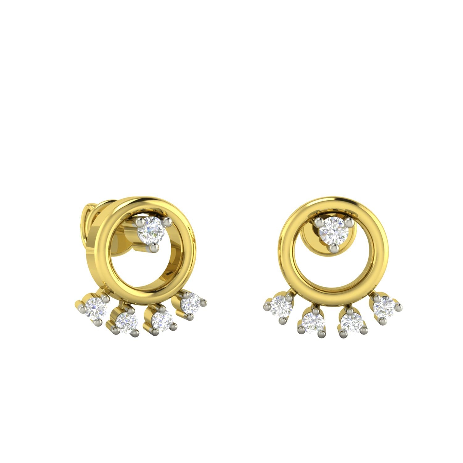 Petite 18K Diamond Studs for Graceful Glow