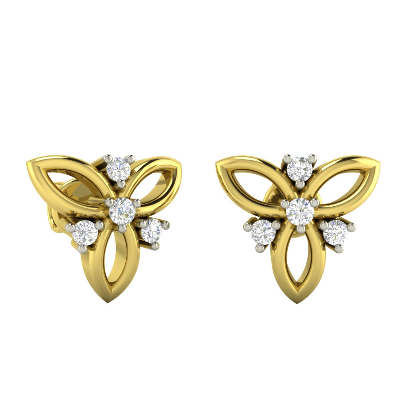 Everyday Shine Golden Trigonal Studs