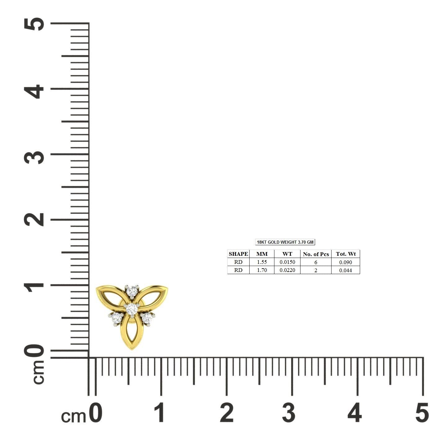Everyday Shine Golden Trigonal Studs
