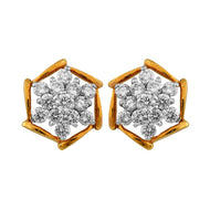 Mesmerizing Flora Elegance 18 K Diamond Studs