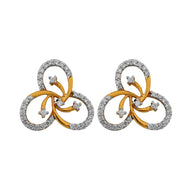 Exquisite 18K Gold Clover Stud Earrings
