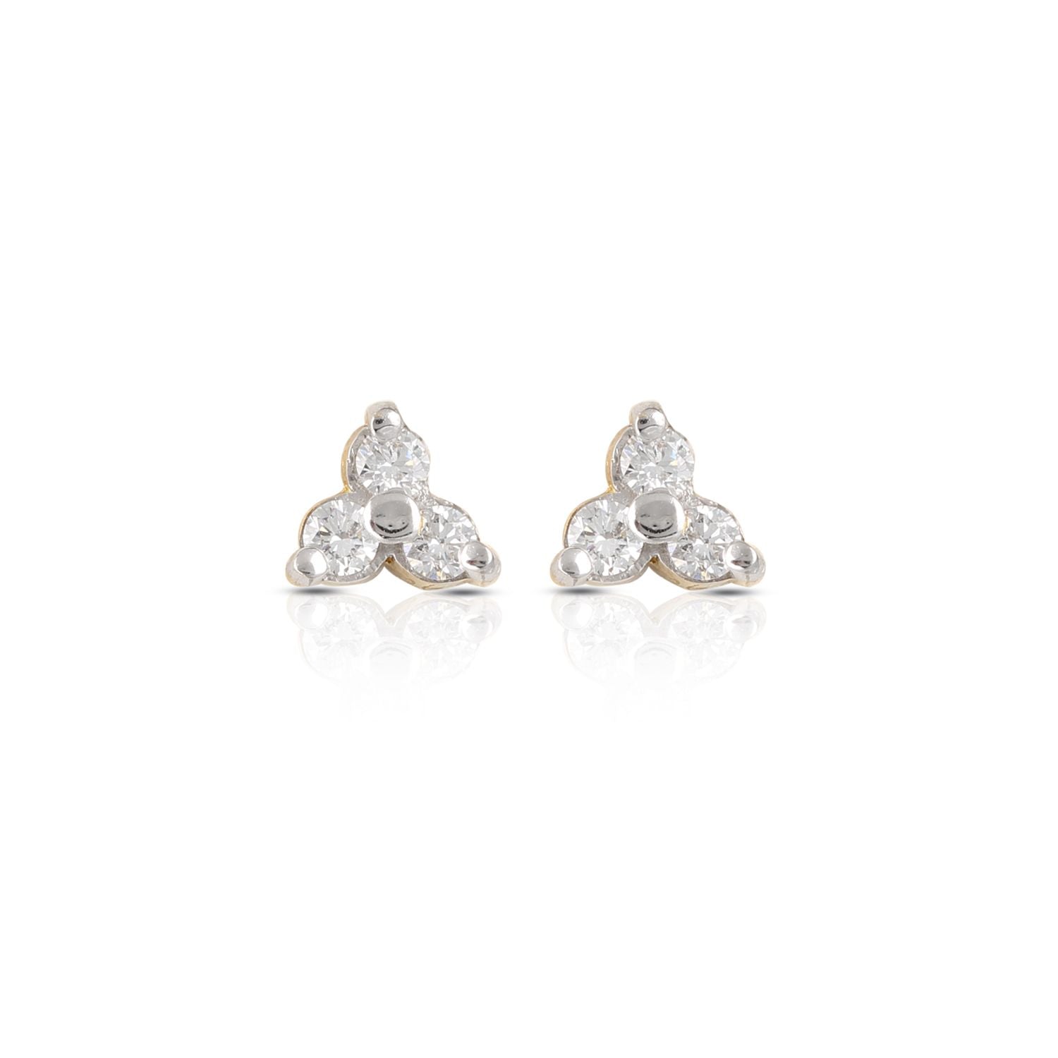Cute Radiant 18K Gold Stud Earrings