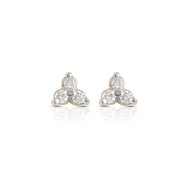 Cute Radiant 18K Gold Stud Earrings