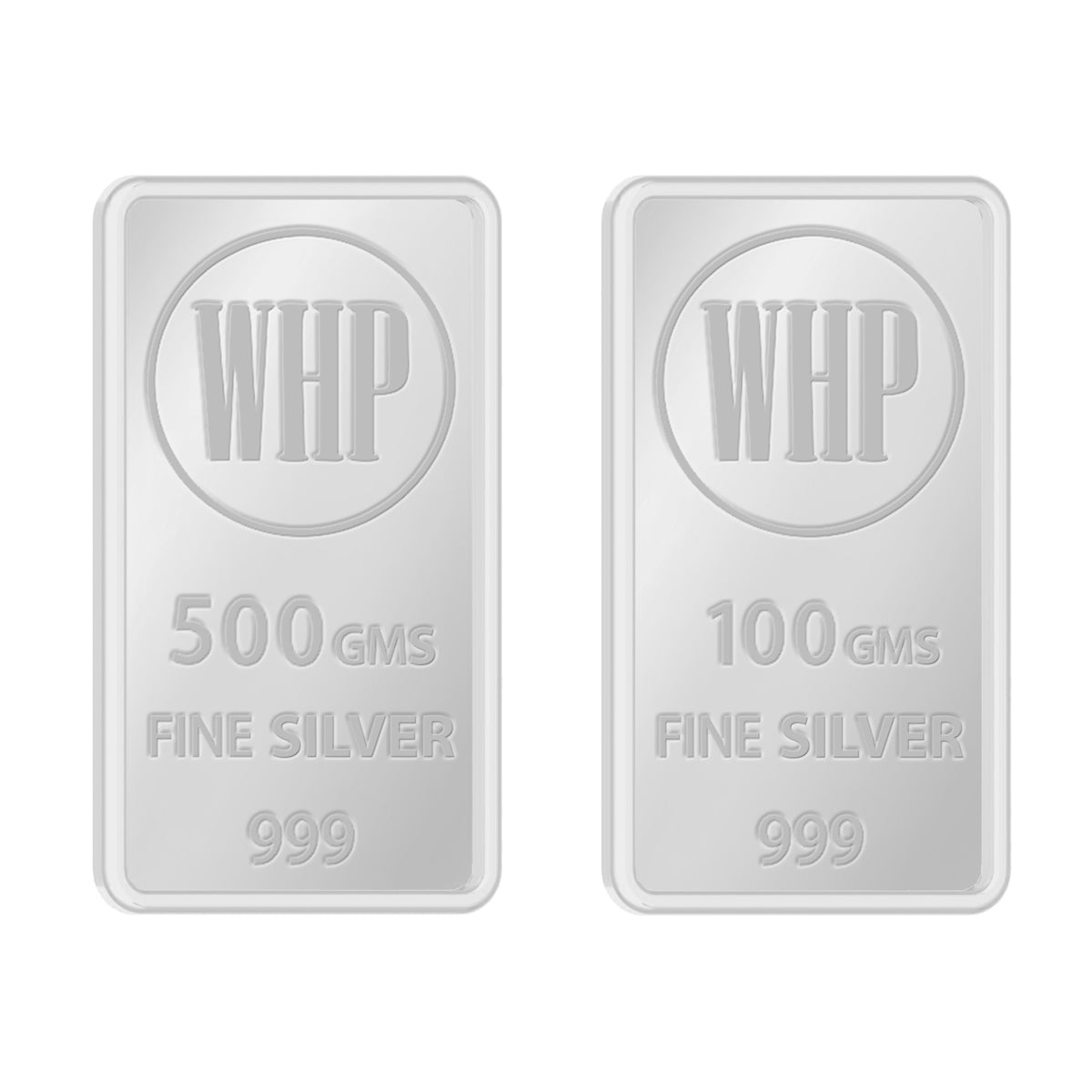 WHP 999 Pure Silver Bar 600 gm Combo