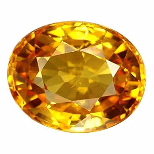 WHP Jewellers 7.04 Carat Yellow Sapphire Pukhraj Stone with Lab Certified for Astrological Purpose