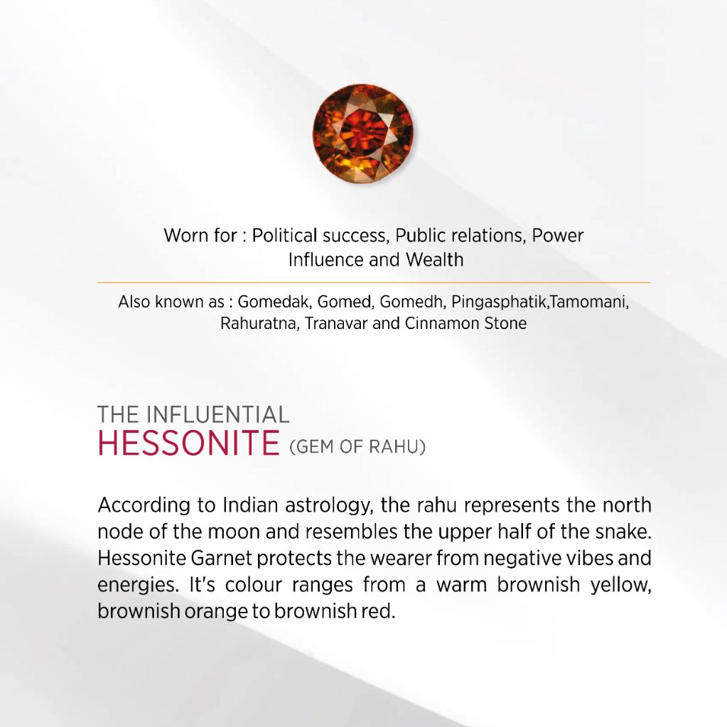 WHP Jewellers 4.94 Carat Natural Hessonite Garnet Stone with Lab Certified for Astrological Purpose