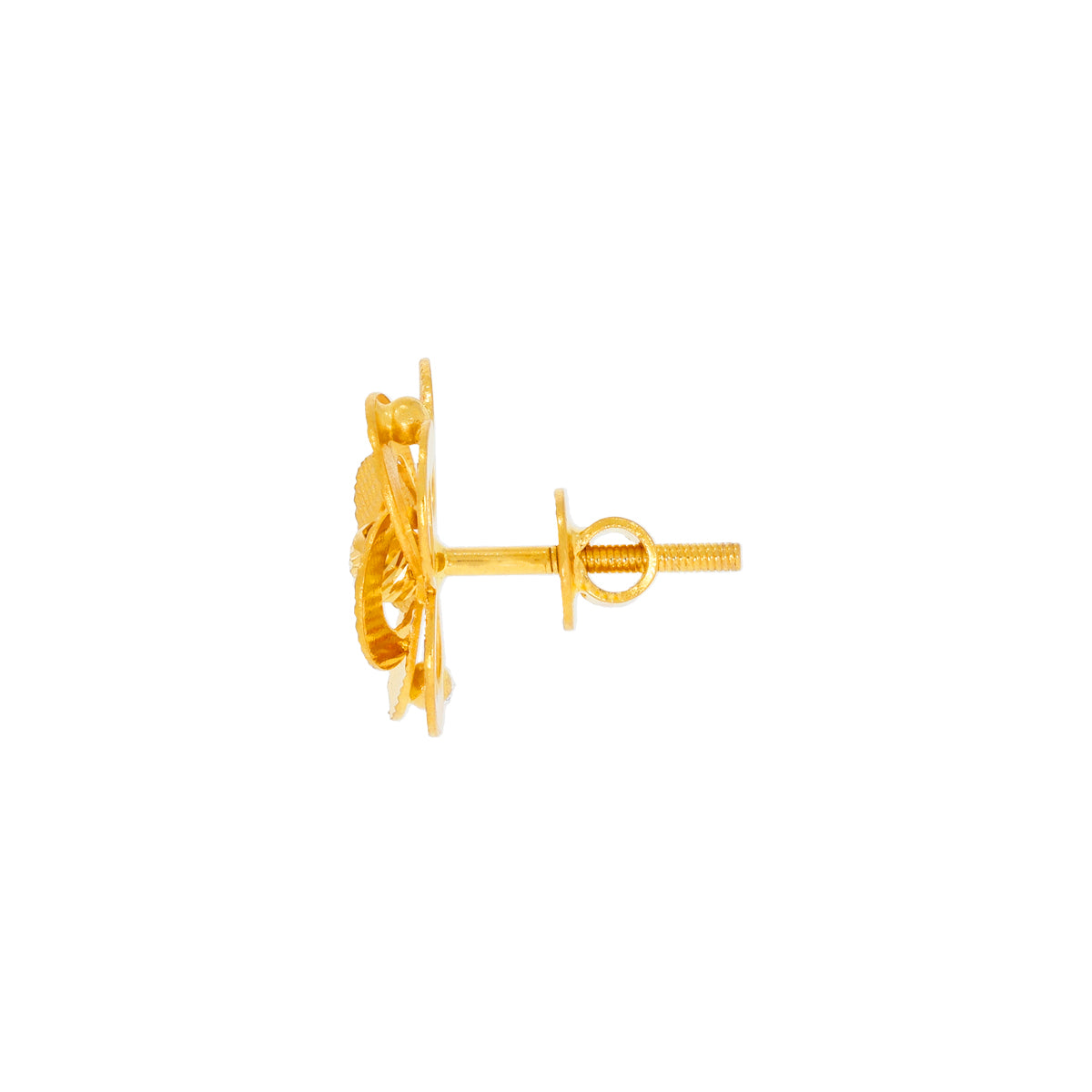 Captivating 22K Gold Studs with Blossom Detail