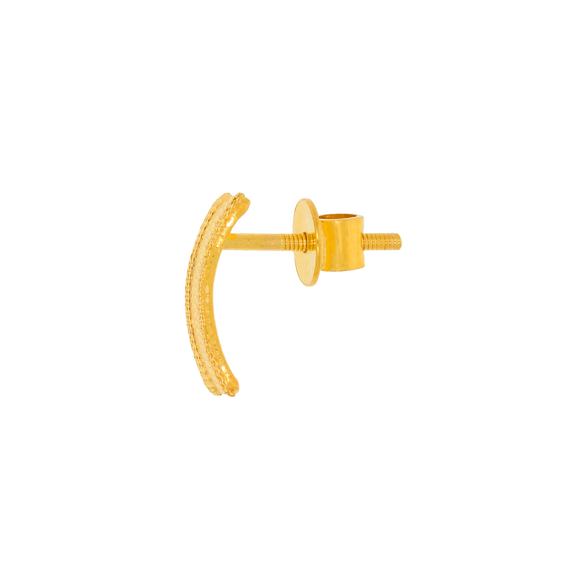 Contemporary Charm Oblong Gold Studs 22K