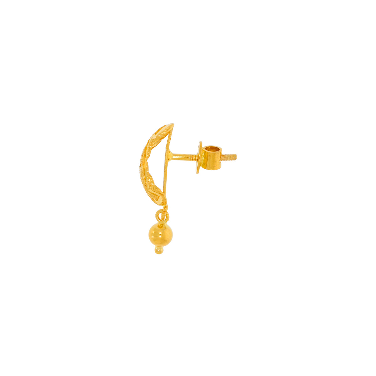 22K Slender Modern Gold Studs